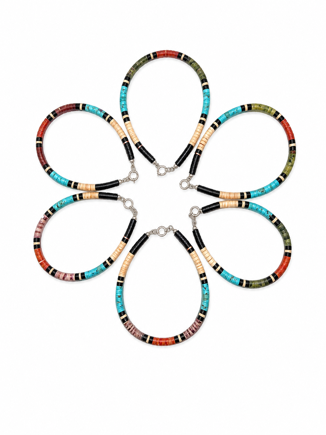 Gerard & Mary Calabaza Multicolor Heishi Bracelet, 6.5"