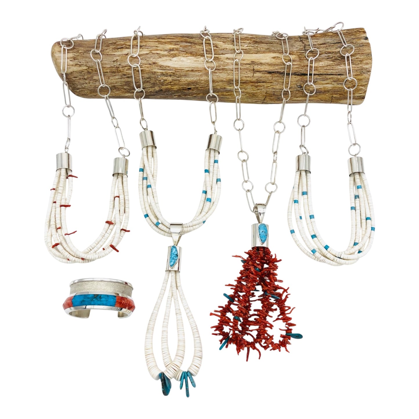Kingman Turquoise & Spiny Oyster Shell Inlay Bracelet by Rodney Coriz