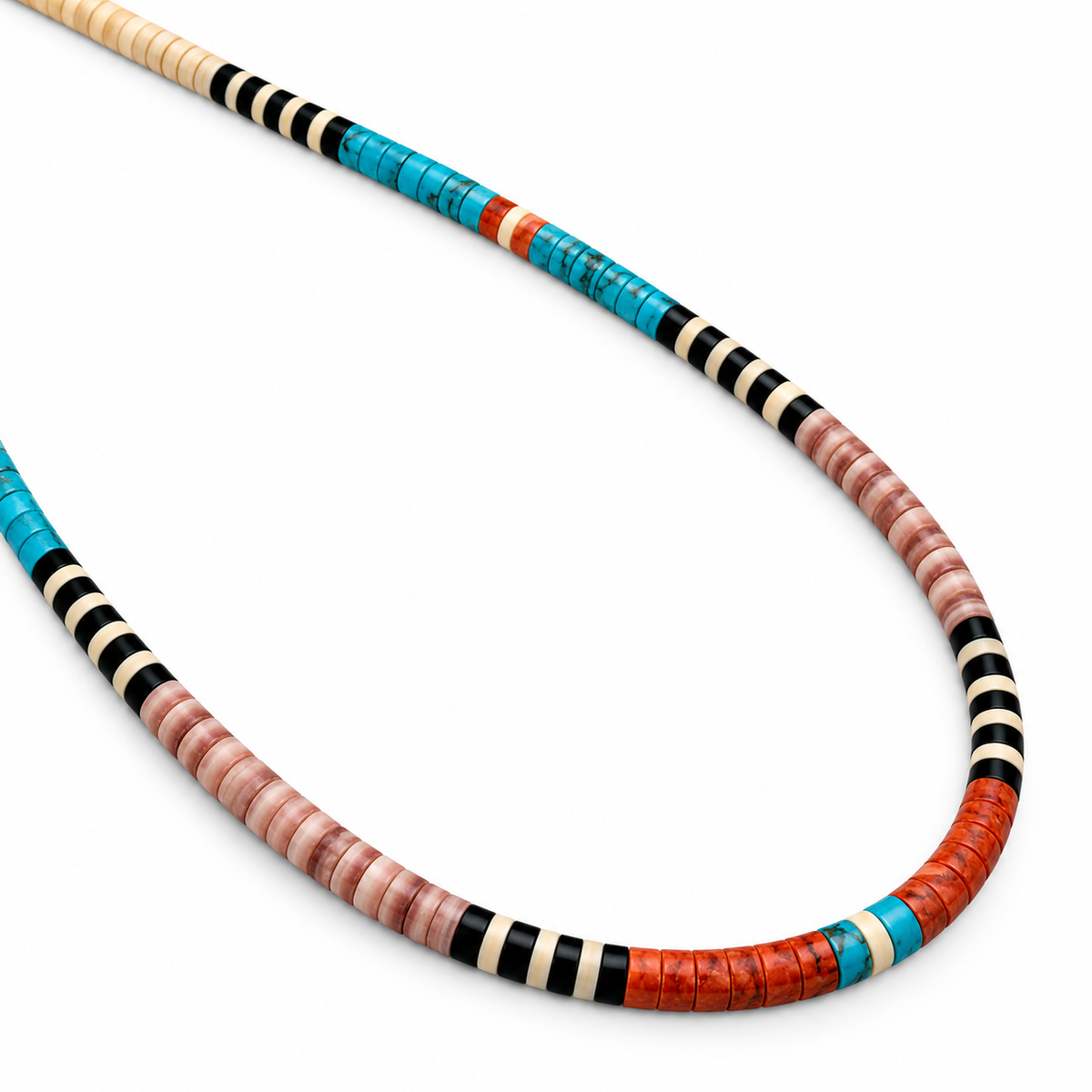 Gerard & Mary Calabaza Multicolor Heishi 18.5" Necklace