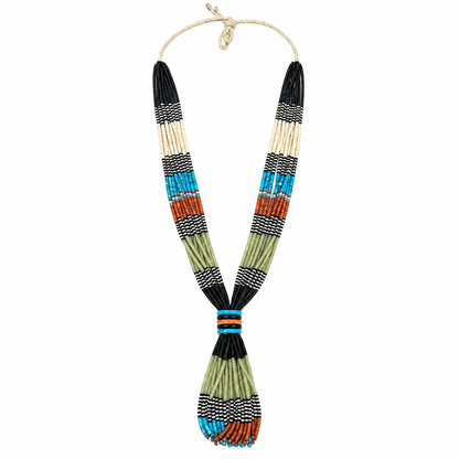 Gerard & Mary Calabaza Multicolor 10 strand Heishi Necklace