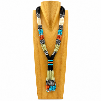 Gerard & Mary Calabaza Multicolor 10 strand Heishi Necklace