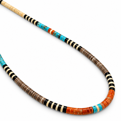 Gerard & Mary Calabaza Multicolor Heishi 16 3/4 " Necklace