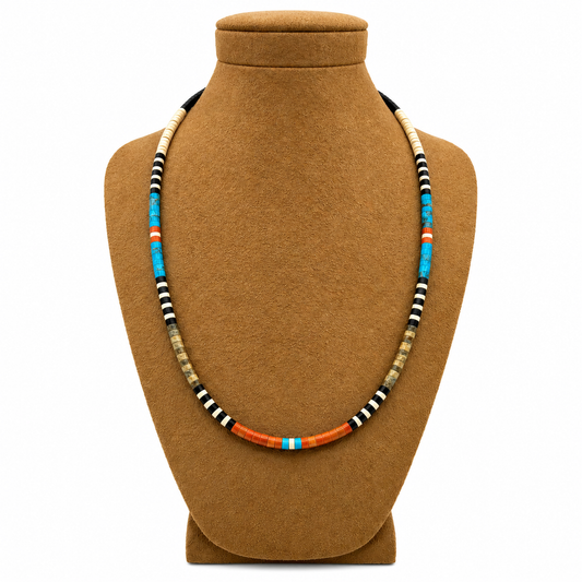 Gerard & Mary Calabaza Multicolor Heishi 18" Necklace