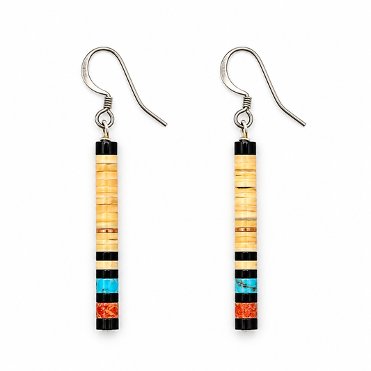 Gerard & Mary Calabaza Multicolor Heishi Earrings