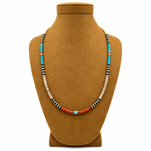 Gerard & Mary Calabaza Multicolor Heishi 20.5" Necklace