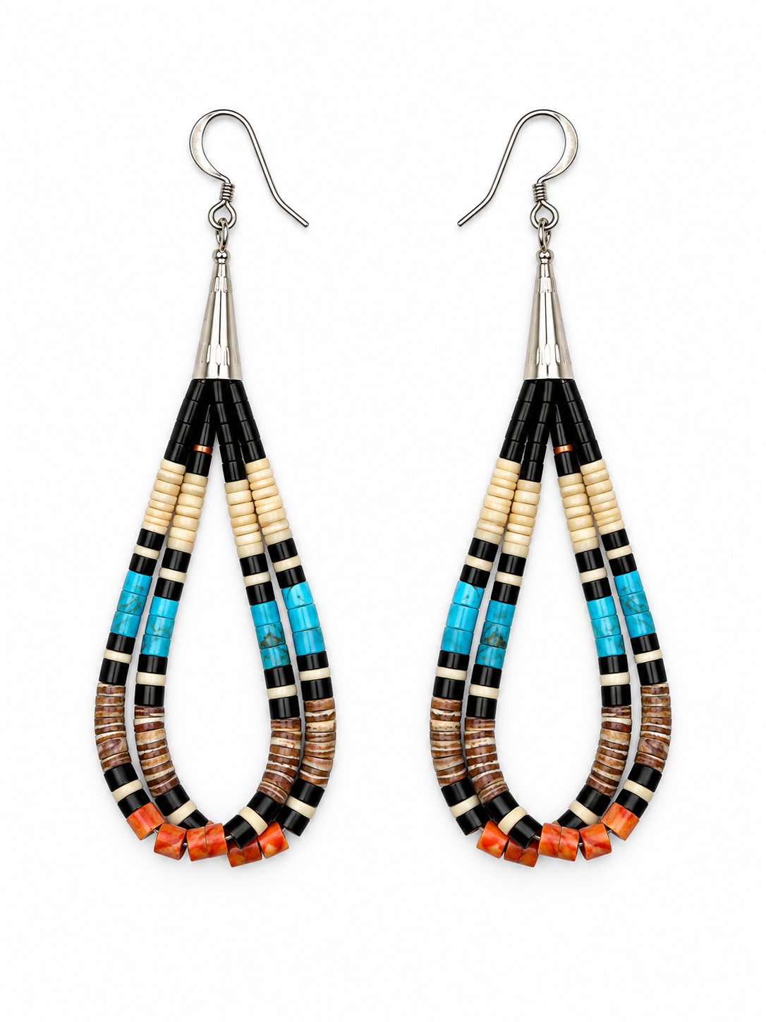 Gerard & Mary Calabaza Multicolor Heishi Loop Earrings
