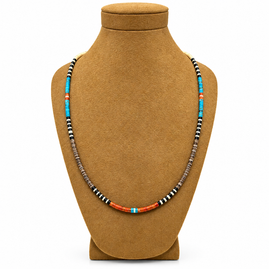 Gerard & Mary Calabaza Multicolor Heishi 22.5" Necklace