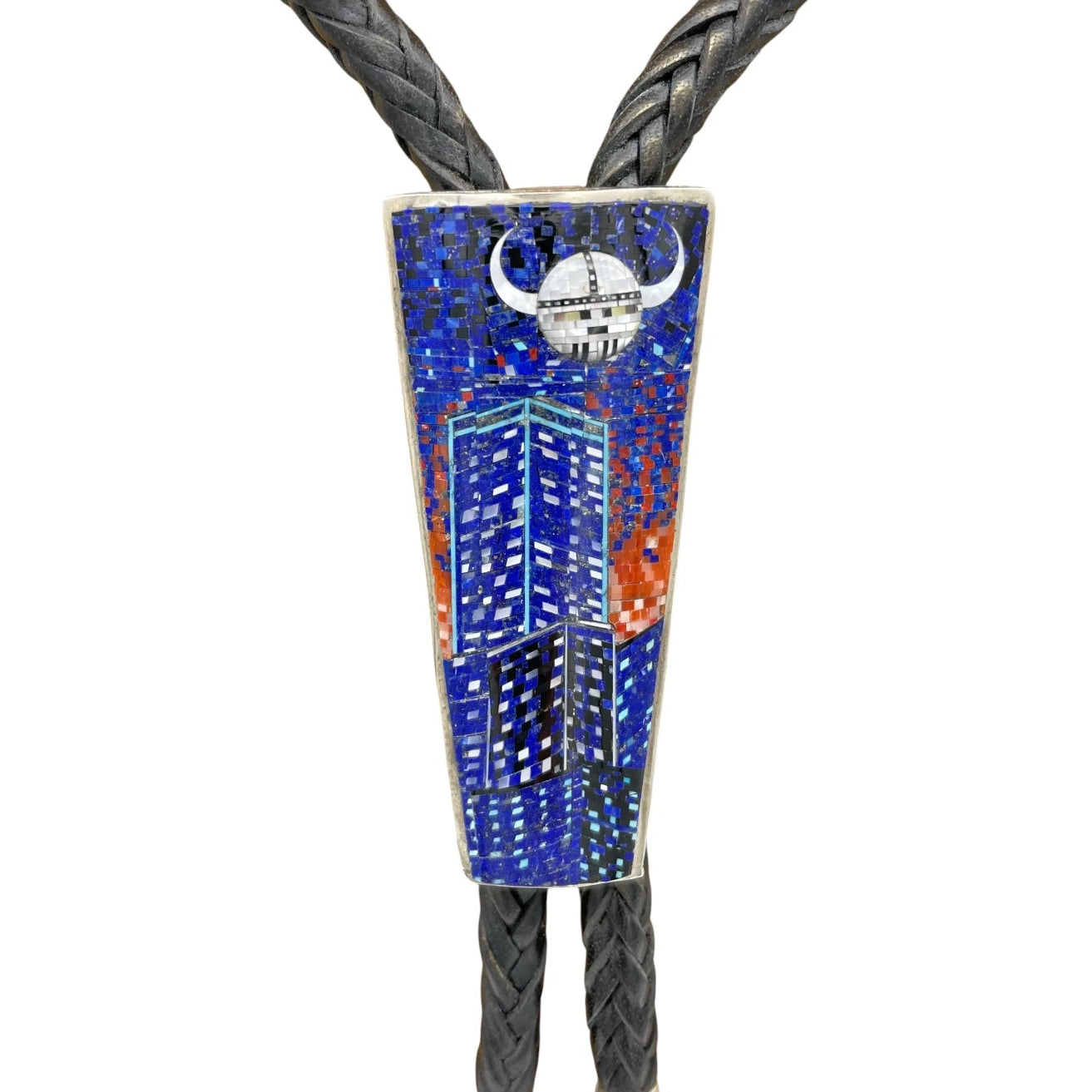 Navajo Micro-Fine Inlay Bolo Tie by Carl Clark