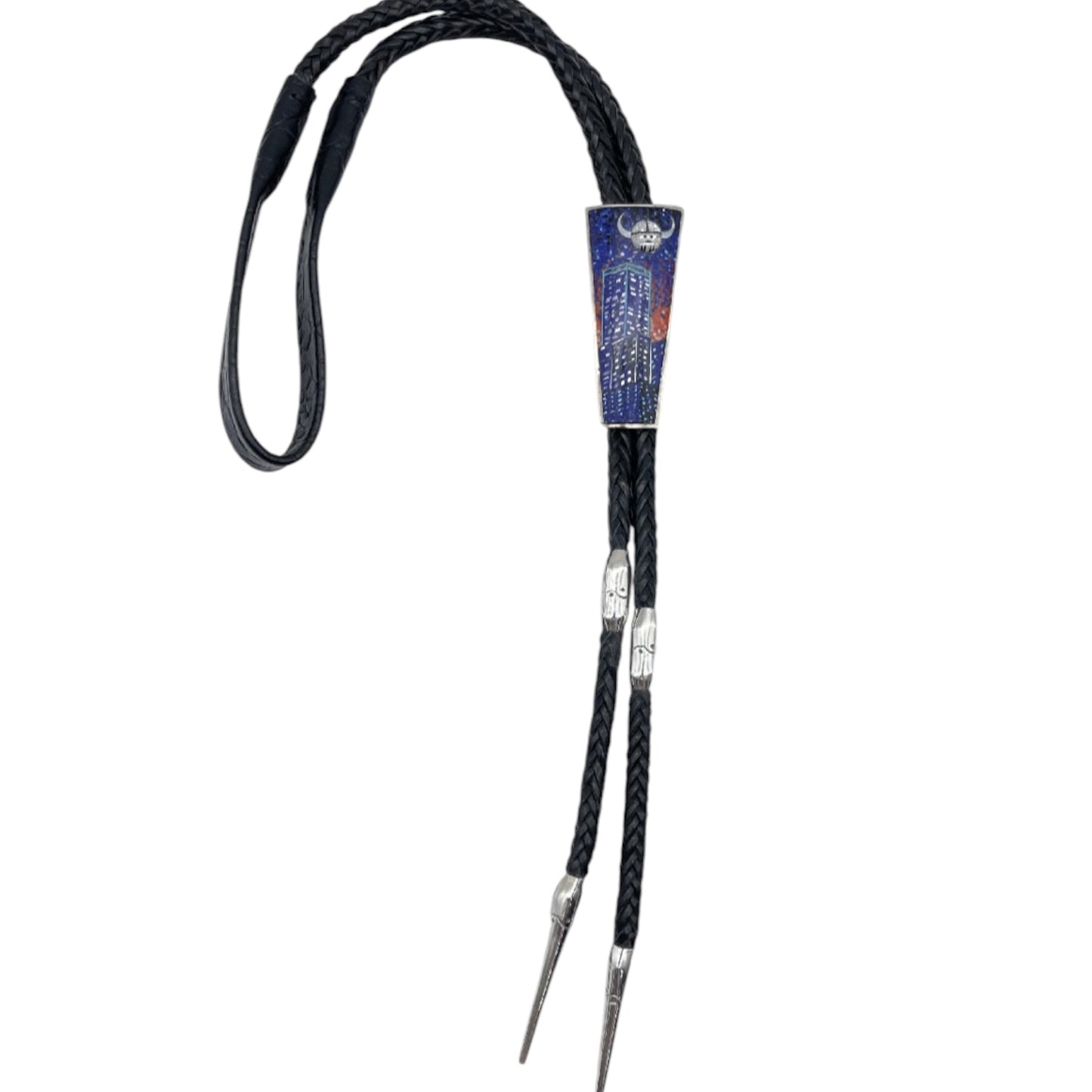 Navajo Micro-Fine Inlay Bolo Tie by Carl Clark
