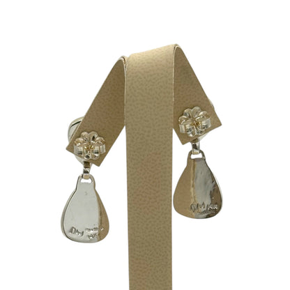 Lone Mountain Turquoise Earrings in Sterling Silver & 14K Gold
