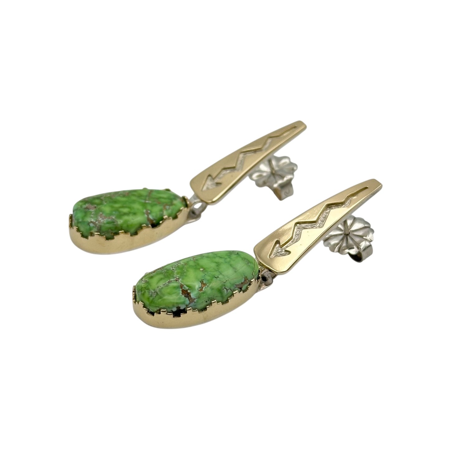 Carico Lake Turquoise Earrings in 14K Gold