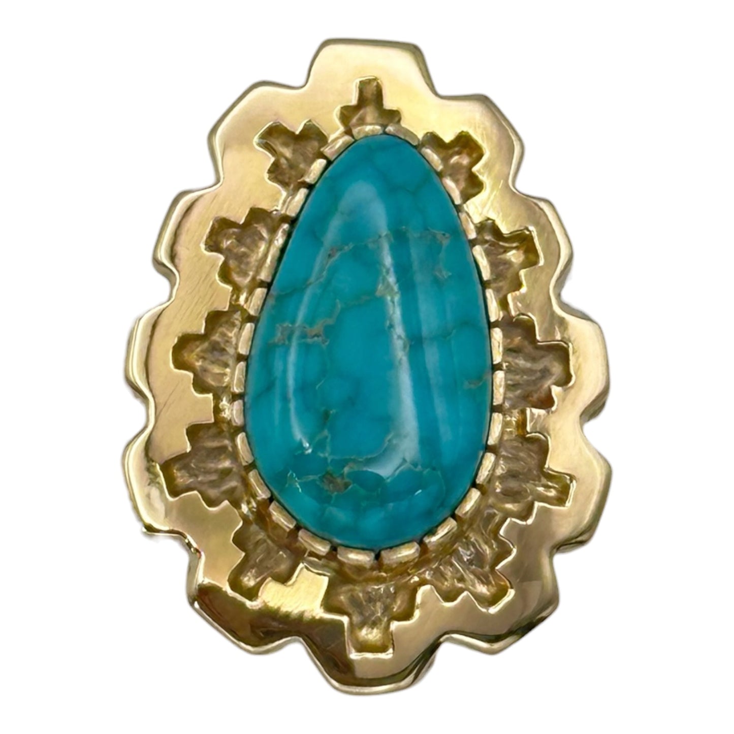 Lone Mountain Ring in Sterling Silver & 14K Gold