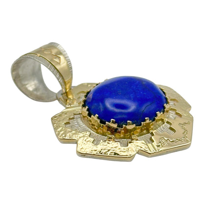 Lapis Pendant & 14K Gold by Dina Huntinghorse