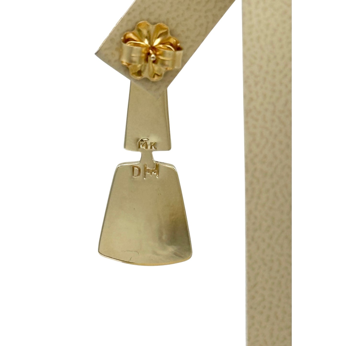 Lone Mountain Turquoise Earrings in 14K Gold