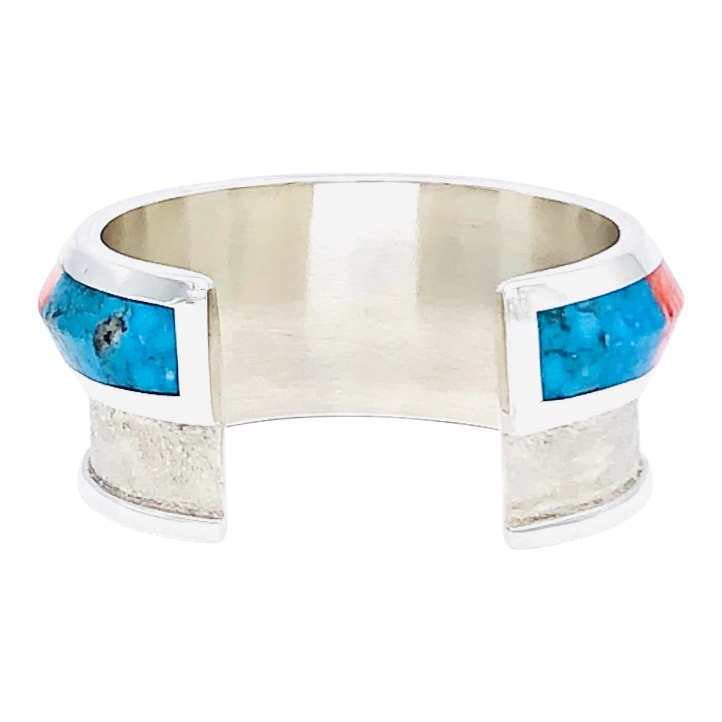 Kingman Turquoise & Spiny Oyster Shell Inlay Bracelet by Rodney Coriz