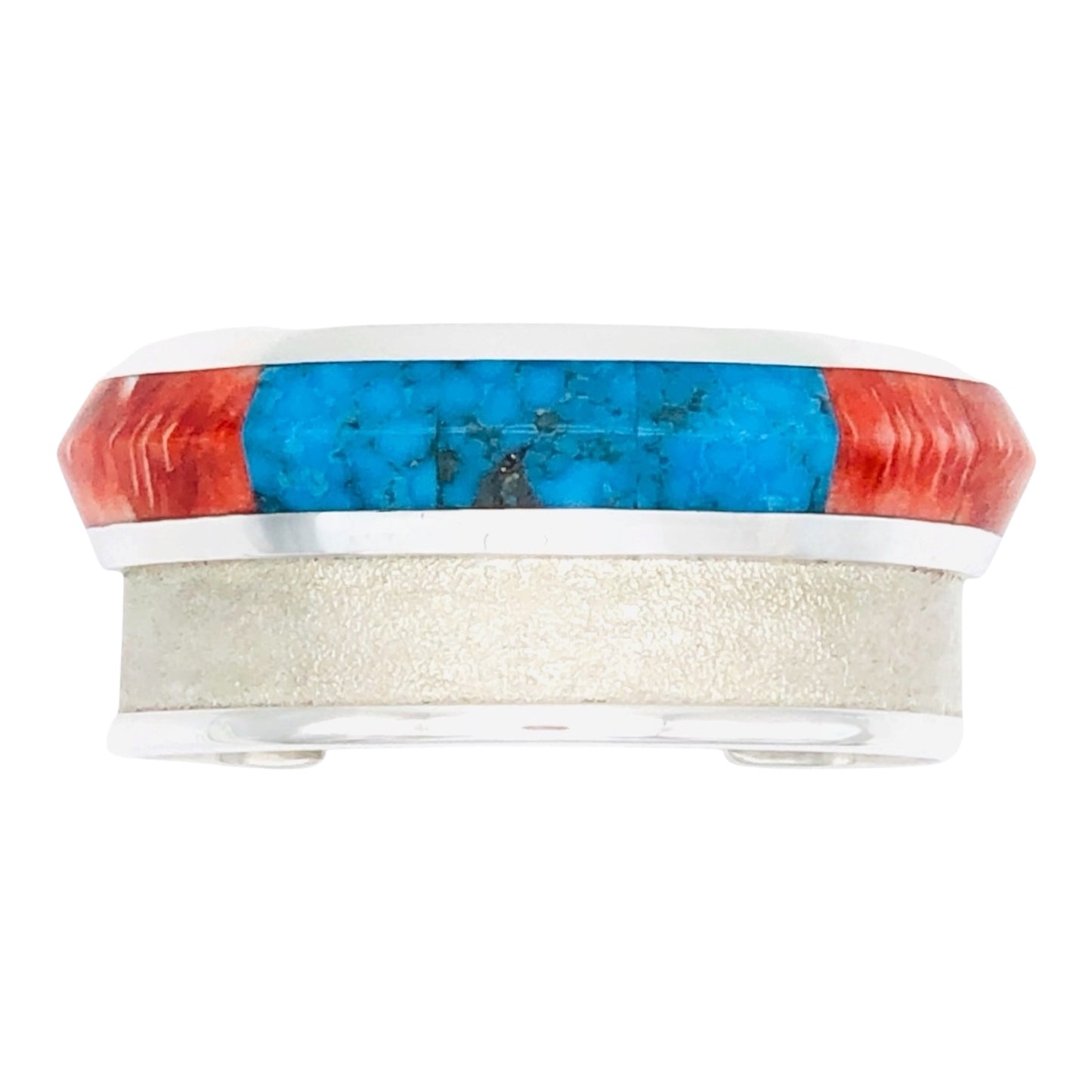 Kingman Turquoise & Spiny Oyster Shell Inlay Bracelet by Rodney Coriz