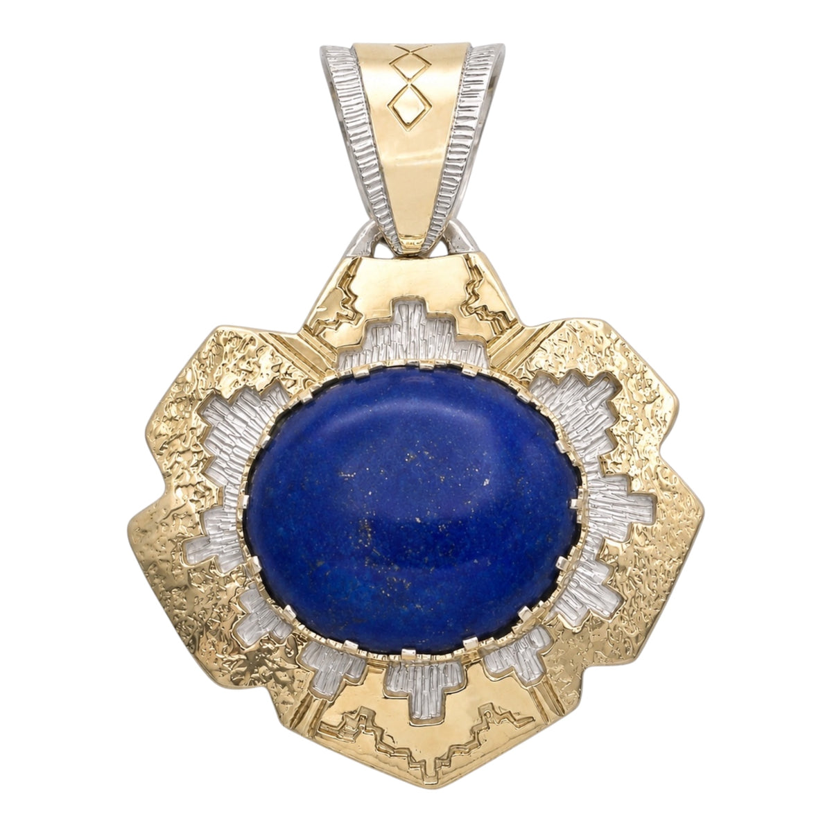 Lapis Pendant & 14K Gold by Dina Huntinghorse