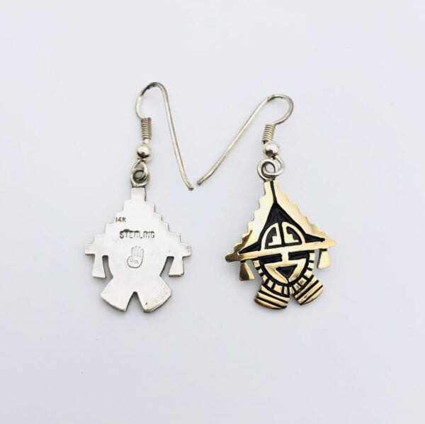 14k Gold Hopi Earrings - Image 2