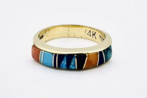 14k Multi-Color Inlay Ring