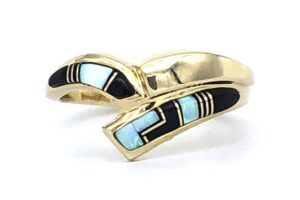14k Gold Inlay Ring