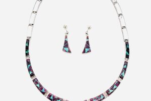 Deep Purple and Opal Necklace Set