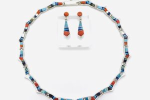 Multi-Color Inlay Necklace Set