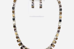 Tiger's Eye Inlay Necklace Set