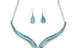 Turquoise Wave Necklace Set