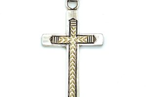 Gold Overlay Large Cross Pendant
