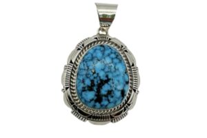 Kingman Spiderweb Turquoise Pendant