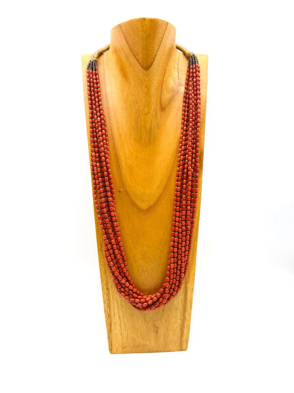 Red Coral 10 Strand Necklace